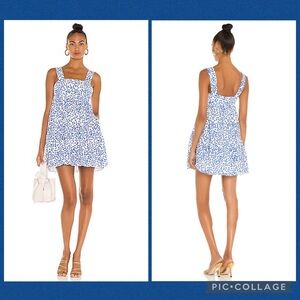 Revolve Amanda Uprichard Mitzi Mini Dress, Electric Dot